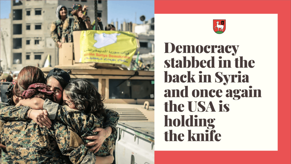 Democracy stabbed in the back in Syria and once again the USA is holding the&nbsp;knife